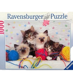 Ravensburger Cat Puzzle with Colorful Yarn Kitten Quartet 1000 Pieces